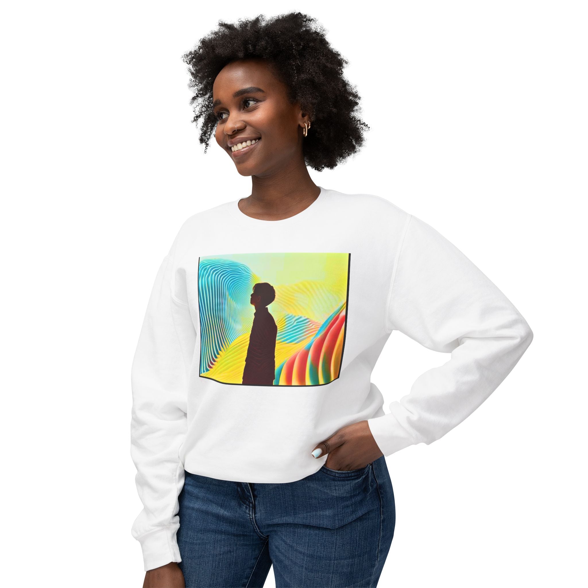 Leichtes Unisex-Sweatshirt mit Rundhalsausschnitt