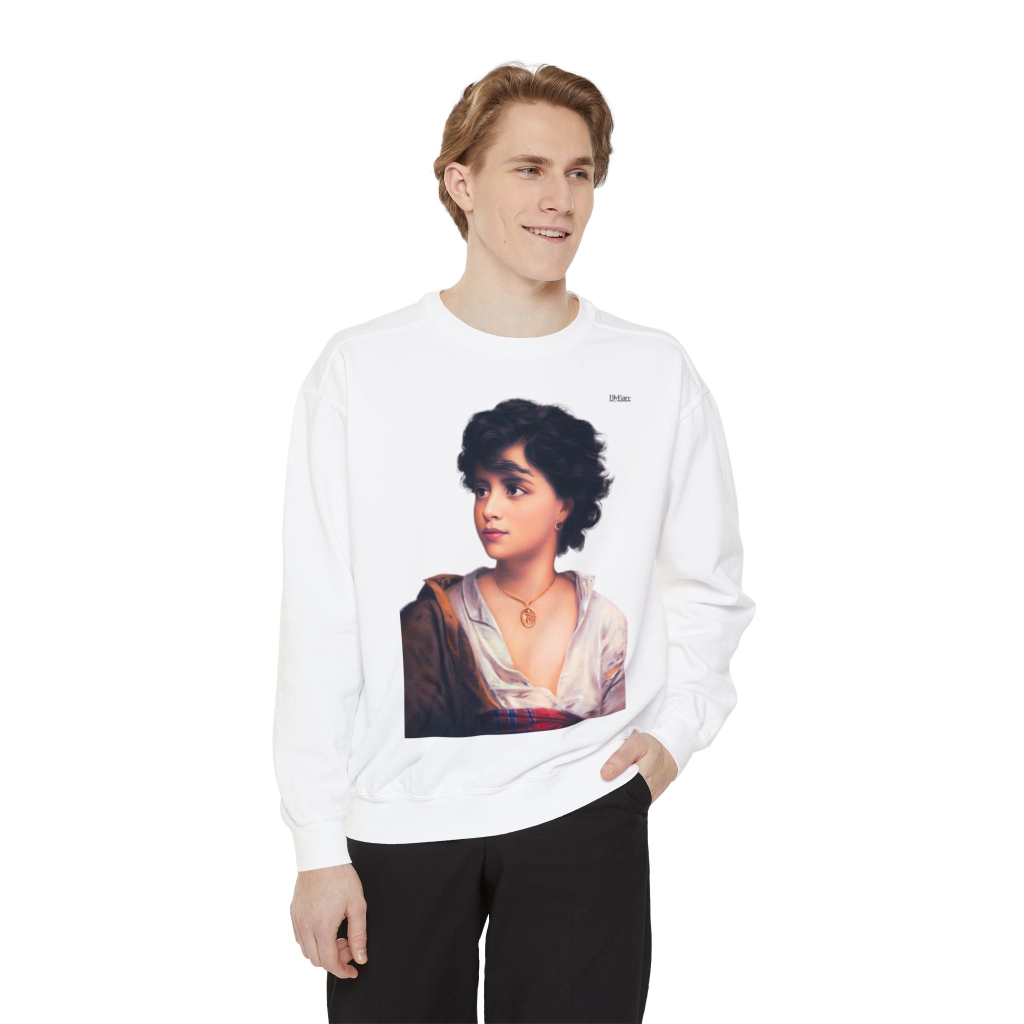 Kleidungsstückgefärbtes Unisex-Sweatshirt